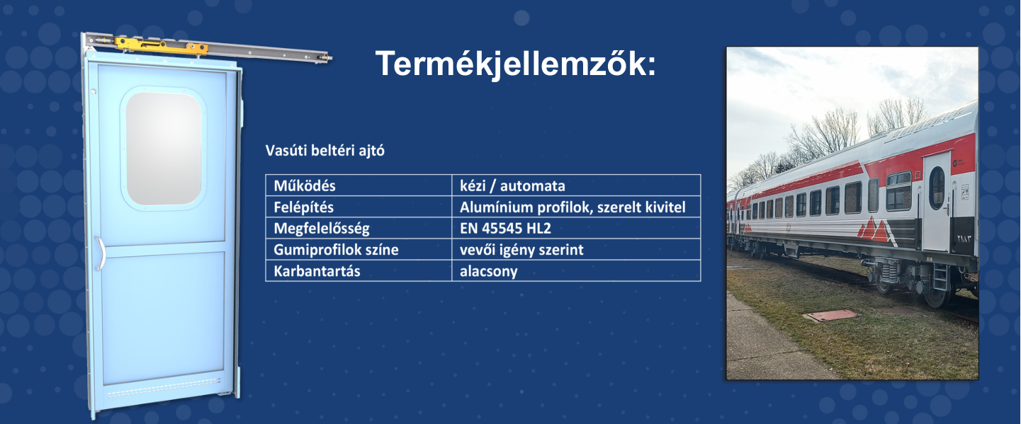Vasúti beltéri ajtó